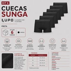 Kit Cueca Lupo Sunga Algodão com Elastano - 6 Unidades - Foto 2