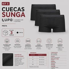 Kit 3 Cueca Sunga Lupo Algodão com Elastano - 3 Unidades - Foto 2