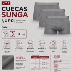 Kit Cueca Sunga Lupo Algodão com Elastano - 3 Unidades - Foto 2