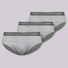 Kit Cueca Slip Lupo Algodão com Elastano - 3 Unidades - Foto 1