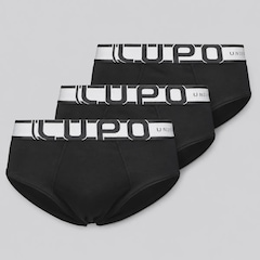Kit Cueca Slip Lupo Algodão com Elastano - 3 Unidades - Foto 1