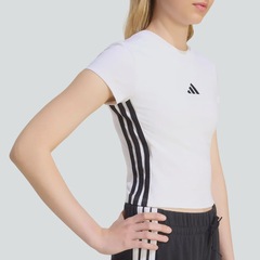 Camiseta Adidas Essentials 3 Stripes Feminina - Foto 6