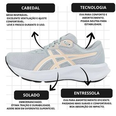 Kit Tênis Asics  Raiden 5 e Meia - Feminino - Foto 6