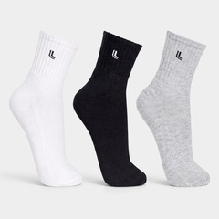 Kit 3 Pares Meias Lupo Sport Cano Médio - Masculina - Foto 1