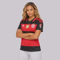 Camisa do Flamengo I 26/27 Patch Libertadores adidas Feminina - Foto 2