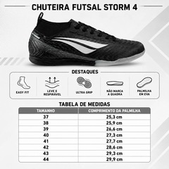 Chuteira Futsal Adulto Penalty Storm 4 - Foto 8