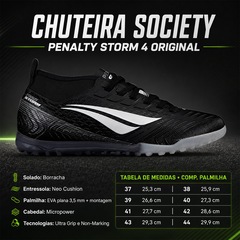 Chuteira Society Adulto Penalty Storm 4 - Foto 7
