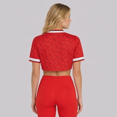 Blusa Cropped do Flamengo III 26/27 adidas Feminina - Foto 4