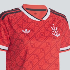 Blusa Cropped do Flamengo III 26/27 adidas Feminina - Foto 5
