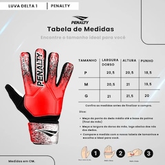Luva de Goleiro Penalty Delta 1 XXIII - Masculina - Foto 3