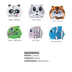 Touca de Natação Hammerhead Silicone Animal Kids - Infantil - Foto 3