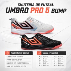 Chuteira Futsal Adulto Umbro Pro 5 Bump - Foto 8