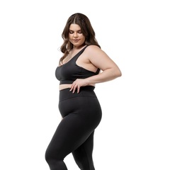 Calça Legging Dellas Fit Leg Zero Transparência Cintura Alta Academia - Feminina - Foto 4
