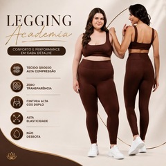 Calça Legging Dellas Fit Leg Zero Transparência Cintura Alta Academia - Feminina - Foto 6