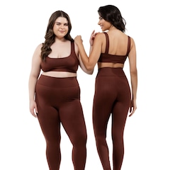 Calça Legging Dellas Fit Leg Zero Transparência Cintura Alta Academia - Feminina - Foto 1