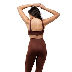 Calça Legging Dellas Fit Leg Zero Transparência Cintura Alta Academia - Feminina - Foto 6