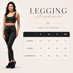 Conjunto Fitness Top com Bojo + Calça Legging de Compressão Dellas Fit -  Feminino - Foto 8