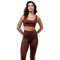 Conjunto Fitness Top com Bojo + Calça Legging de Compressão Dellas Fit -  Feminino - Foto 1