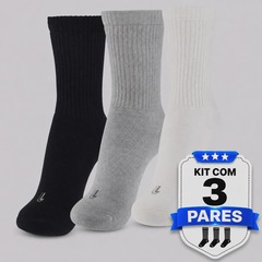 Kit Meia Lupo Sport Cano Longo - 3 Pares - Masculino - Foto 2