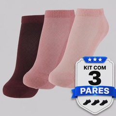Kit Meia Lupo Sport Cano Curto - 3 Pares - Feminina - Foto 2