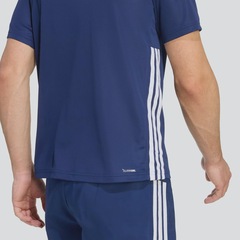 Camiseta adidas Workout Essentials Base 3 Listras - Masculino - Foto 4