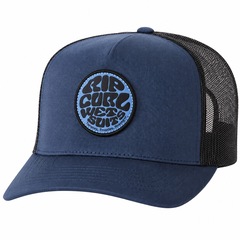 Boné Masculino Rip Curl Wetsuit Icon Trucker Black Navy - Aba Curva - Foto 1