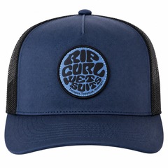 Boné Masculino Rip Curl Wetsuit Icon Trucker Black Navy - Aba Curva - Foto 2