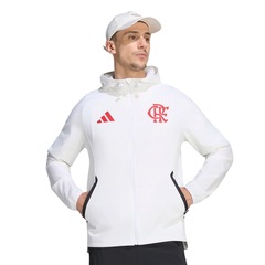 Jaqueta Corta Vento Flamengo Tiro Travel adidas Masculina - Foto 4