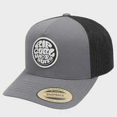 Boné Masculino Rip Curl Wetsuit Icon Trucker Black Grey Importado - Aba Curva - Foto 1