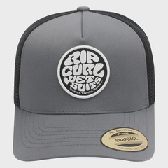 Boné Masculino Rip Curl Wetsuit Icon Trucker Black Grey Importado - Aba Curva - Foto 2