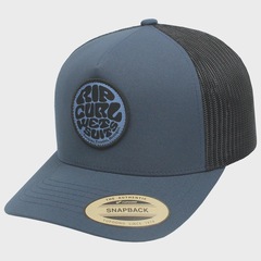 Boné Masculino Rip Curl Wetsuit Icon Trucker Black Navy Importado - Aba Curva - Foto 1