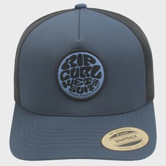 Boné Masculino Rip Curl Wetsuit Icon Trucker Black Navy Importado - Aba Curva - Foto 2