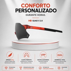 Óculos de Sol Unissex Esportivo HB Quad X 2.0 - Foto 3