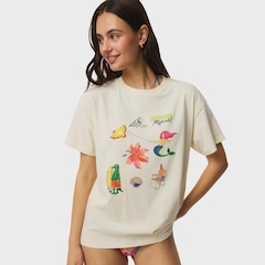 Camiseta Rip Curl x Farm Rio Desire Relaxed Tee - Feminina - Foto 5