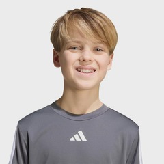 Camiseta adidas Train Essentials 3 Listras Infantil - Foto 4