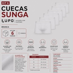 Kit 6 Cuecas Sunga Lupo Algodão com Elastano - Adulto - Foto 2