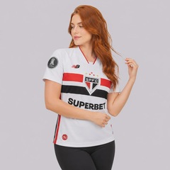 Camisa do São Paulo I 26/27 Patch Libertadores New Balance Feminina - Foto 3