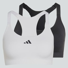 Kit 2 Tops adidas Optime Essentials Suporte Leve Feminino - Foto 5