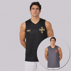 Camiseta Regata do Vasco Flecha Dupla Face Masculina - Foto 2