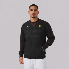 Blusão de Moletom Puma Ferrari Premium T7 Sweat FL Masculino - Foto 1