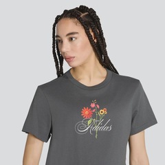 Camiseta adidas Flores Feminina - Foto 3