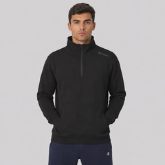 Blusão de Moletom Champion Quarter Zip Mini Script Logo Masculino - Foto 1