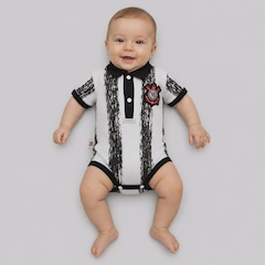 Body Polo do Corinthians Listra Pinceladas Infantil - Foto 1