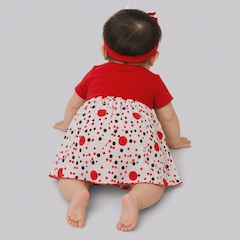 Body do São Paulo Vestido com Tiara Infantil - Foto 2