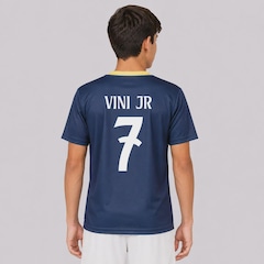 Camisa do Real Madrid Campeones 7 Vini Jr - Infantil - Foto 1