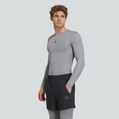 Camiseta de Compressão adidas Techfit Manga Longa Masculina - Foto 1
