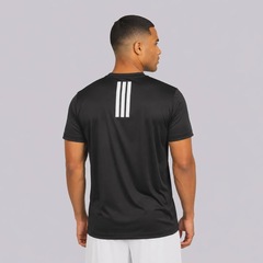 Camiseta adidas Treino 3 Listras Poliamida Masculina - Foto 4