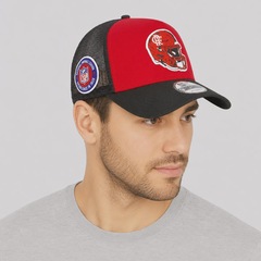 Boné Unissex New Era Flamengo 940 NFL Brasil Game 2026 Helmet - Foto 7