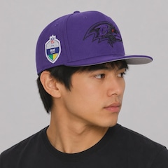 Boné Unissex New Era Baltimore Ravens 950 NFL Brasil Game 2026 Aba Reta - Foto 6