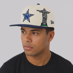 Boné Unissex New Era Dallas Cowboys 970 NFL Brasil Game 2026 Aba Reta - Foto 6